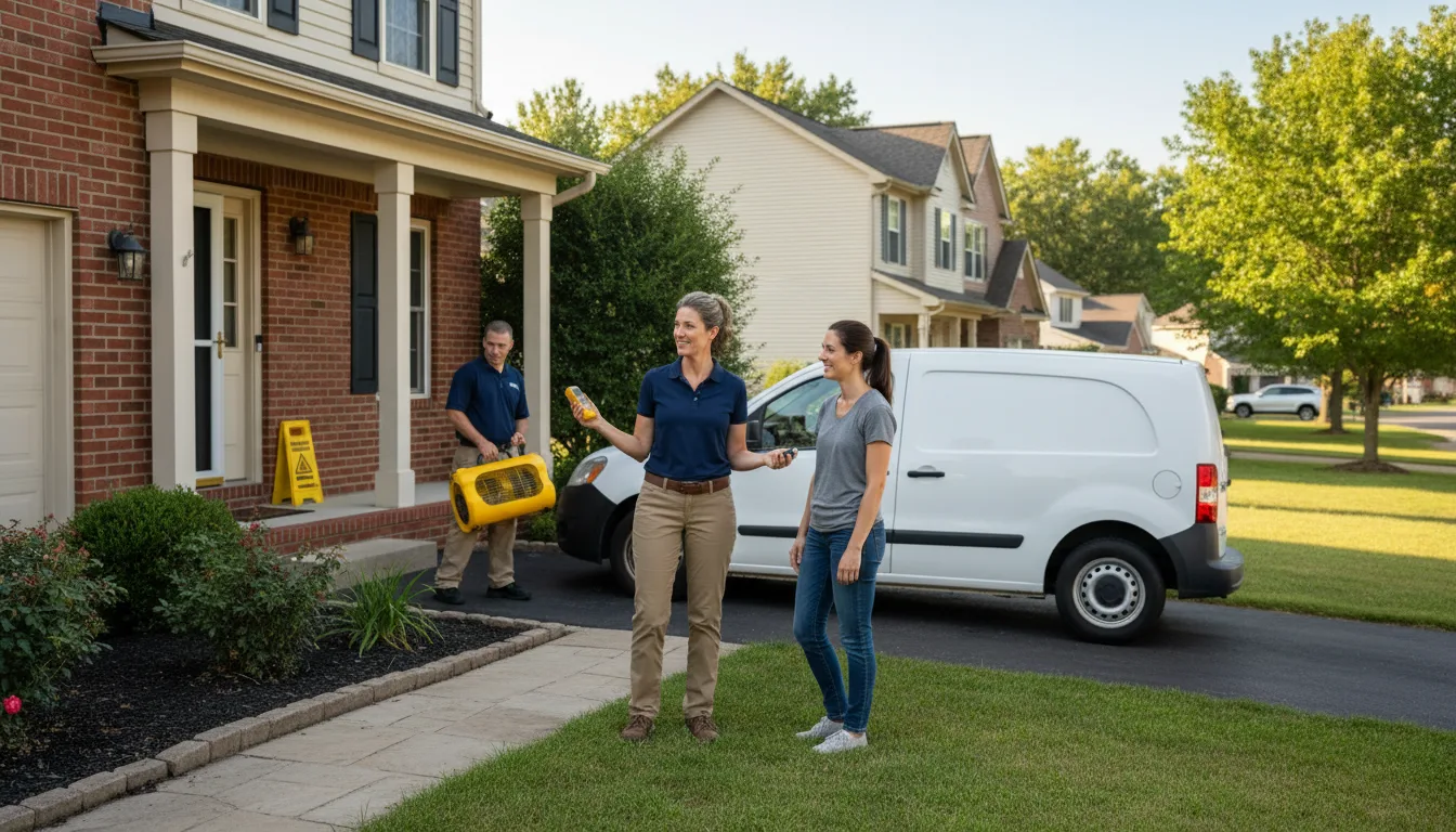 Residential water damage restoration in Mansfield, IL